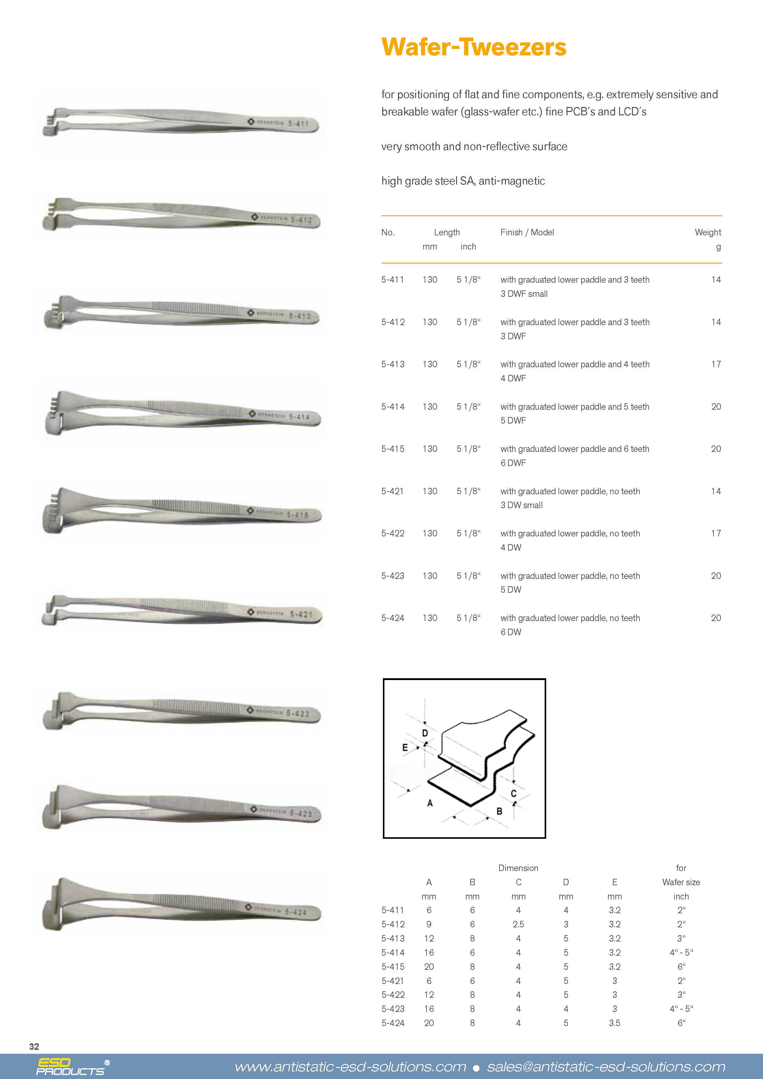 AES-Anti-Static-ESD-Special-Wafer-Tweezers