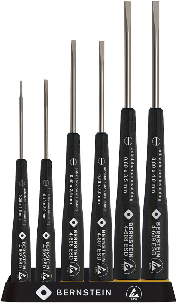 Anti-Static-6-piece-ESD-Screwdriver-set-in-a-practical-table-support-dissipative-material-4-610-b00-esd-schraubendreher-schlitz-set-screwdriver-slotted
