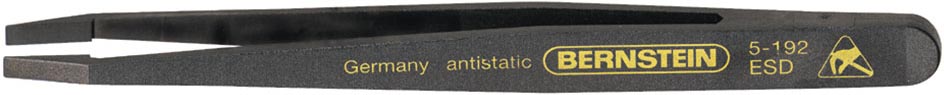 Anti-Static-ESD-EGB-Schutz-Antistatic-ESD-tweezers-120-mm-straight-3mm-flat-hand-tips-5-192-b00-esd-pinzetten-kunststoff-tweezers-plastic
