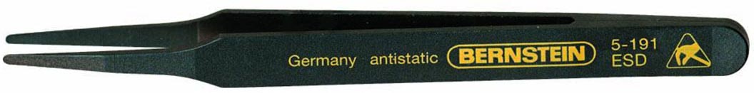 Anti-Static-ESD-EGB-Schutz-Antistatic-ESD-tweezers-120-mm-straight-rounded-tips-condcu-5-191-b00-esd-pinzetten-kunststoff-tweezers-plastic