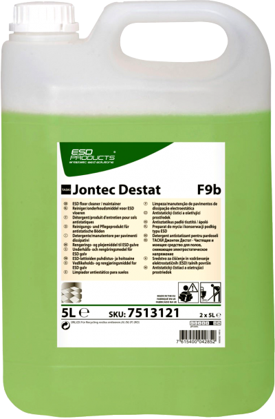 Taski Jontec Destat - Detergent / cleaning product for antistatic flooring with conductive effect for the derivation of static electricity.