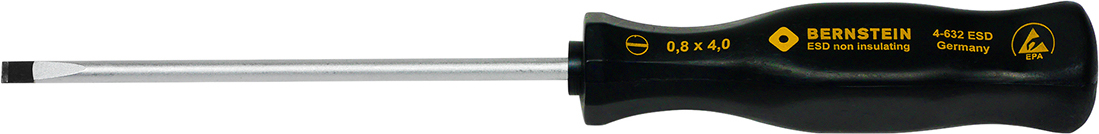 Anti-Static-ESD-Screwdriver-dissipative-special-square-pattern-handle-4-632-b00-esd-schraubendreher-schlitz-screwdriver-slotted