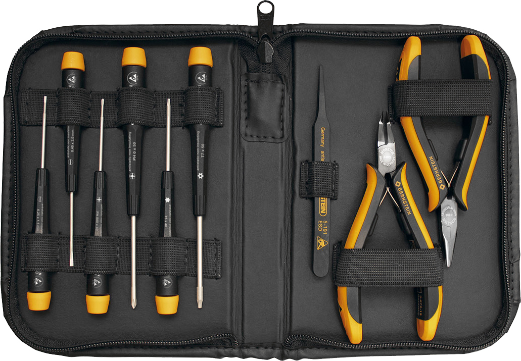 AES-ESD-Service-Toolboxes-ESD-Tool-Set-CARAT-C-9-tools-130-2252-b00-esd-werkzeug-set-tools