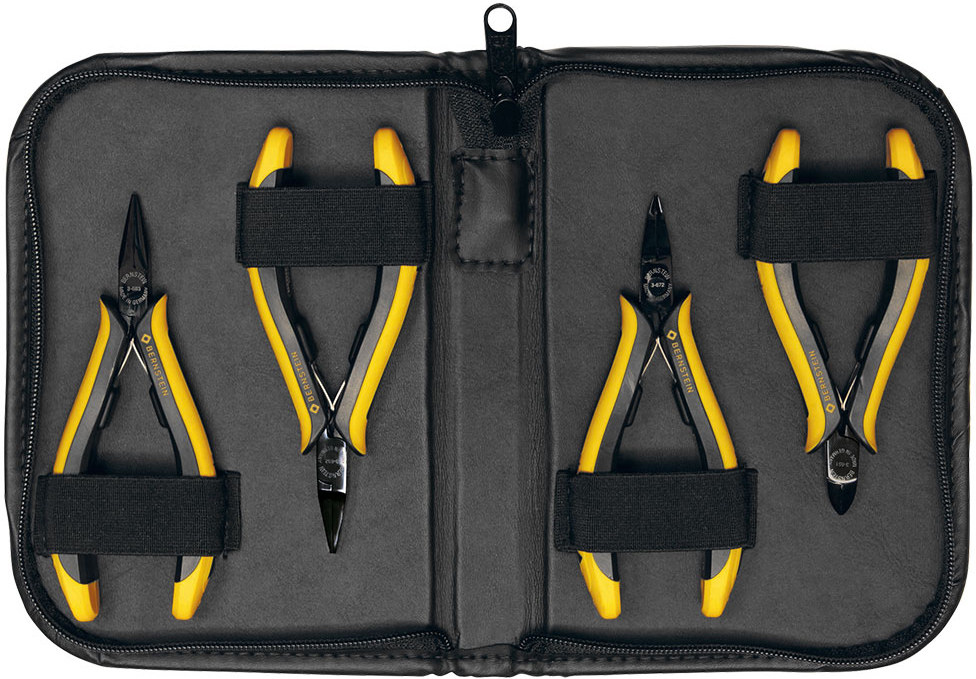 Anti-Static-ESD-Tools-4-piece-set-of-ESD-pliers-EUROline-imitation-leather-case-3-680-b00-esd-zangen-elektronik-set-pliers-electronics