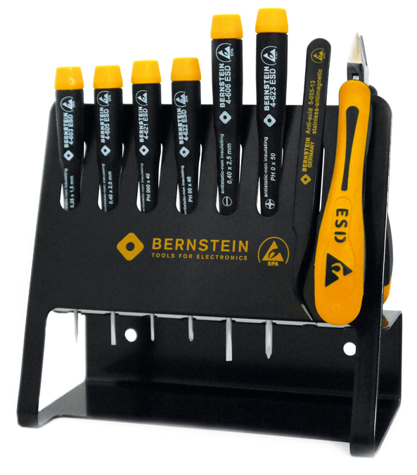 Anti-Static-ESD-tool-cross-recess-ESD-Screwdrivers-set-arranged-on-ESD-holder-4-620-VC-b00-werkzeughalter-esd-schraubendreher-tool-holder-set-screwdriver