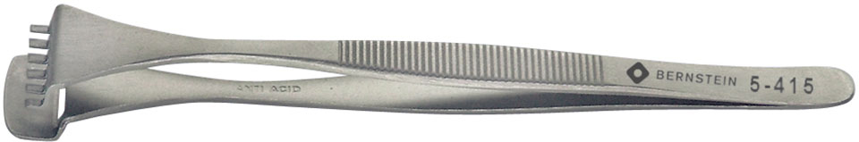 Anti-Static-Wafer-Anti-Static-ESD-tweezers-130-mm-graduated-lower-paddle-and-6-teeth-5-415-b00-pinzetten-wafer-tweezers