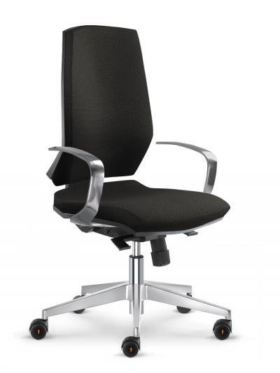 Black ESD Chair Castors Aluminium Armrest ESD Stream Chairs Comfort ECH 280SY CHR ESD BL CS AL0