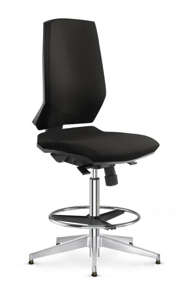 Black ESD Chair Glides Gas Lift Footring ESD Stream Chairs Comfort ECH 280SY CHR ESD BL GL 00G