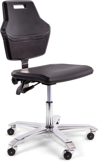 Score At Work 4400 ESD Standard Chair with Adjustable Seat Angle Black Conductive Polyurethane