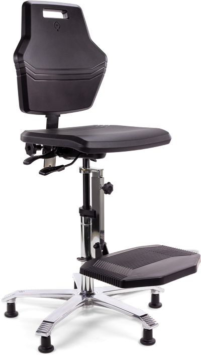 Score At Work 4408 ESD Standard Chair with Adjustable Seat Angle Black Conductive Polyurethane