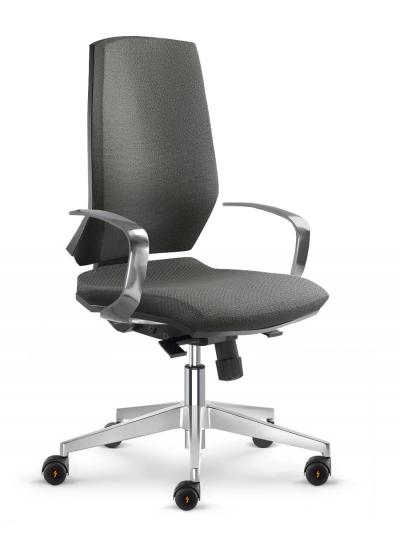 Grey ESD Chair Castors Aluminium Armrest ESD Stream Chairs Comfort ECH 280SY CHR ESD GR CS AL0