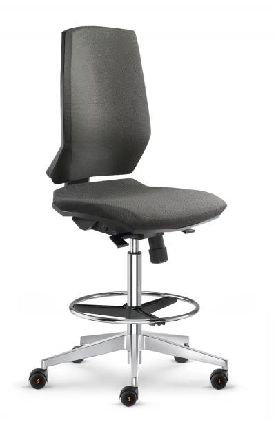 Grey ESD Chair Castors Gas Lift Footring ESD Stream Chairs Comfort ECH 280SY CHR ESD GR CS 00G