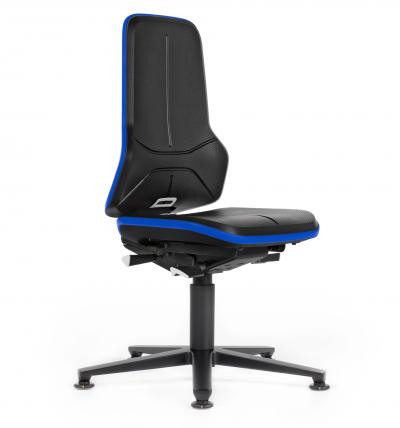 ESD Workplace Chair NEON 1 ESD Work Chair Synchronous Mechanism Integral Foam ESD Flex Strip Blue Glides Bimos Workplace Chairs Interstuhl