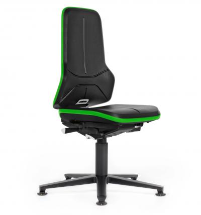 ESD Workplace Chair NEON 1 ESD Work Chair Permanent Contact Backrest Integral Foam ESD Flex Strip Green Glides Bimos Workplace Chairs Interstuhl
