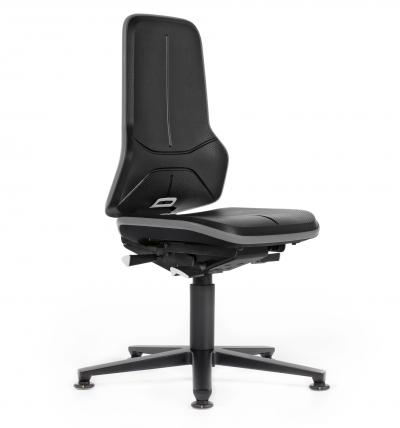 ESD Workplace Chair NEON 1 ESD Work Chair Synchronous Mechanism Integral Foam ESD Flex Strip Grey Glides Bimos Workplace Chairs Interstuhl