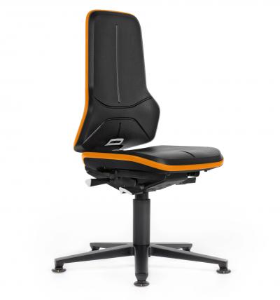 ESD Workplace Chair NEON 1 ESD Work Chair Permanent Contact Backrest Integral Foam ESD Flex Strip Orange Glides Bimos Workplace Chairs Interstuhl