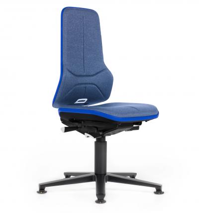 ESD Workplace Chair NEON 1 ESD Work Chair Synchronous Mechanism Duotec ESD Fabric Blue Flex Strip Blue Glides Bimos Workplace Chairs Interstuhl