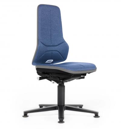 ESD Workplace Chair NEON 1 ESD Work Chair Synchronous Mechanism Duotec ESD Fabric Blue Flex Strip Grey Glides Bimos Workplace Chairs Interstuhl