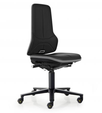ESD Workplace Chair NEON 2 ESD Work Chair Permanent Contact Backrest Synthetic Leather ESD Flex Strip Grey Soft Castors Bimos Workplace Chairs Interstuhl
