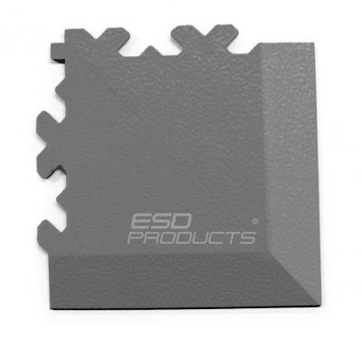 ESD Puzzle Corner | MULTI-TILE | Cut/Milled | Grey | 140 x 140 x 5 mm