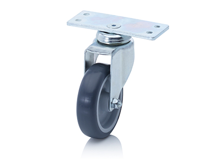 ESD Castors for collapsible and Big Boxes, ESD Rubber-steering wheel for Collapsible- and Big Boxes - 666 MR04022 EL