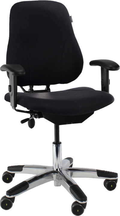 5000 Enforced ESD Chair with Fixed Seat Angle Armrest 5 ESD Black Leather K07 ESD