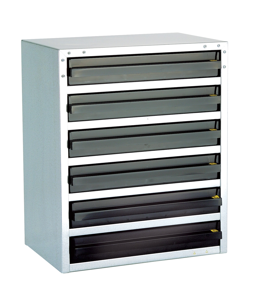 ESD Sorting tray with 6 drawers