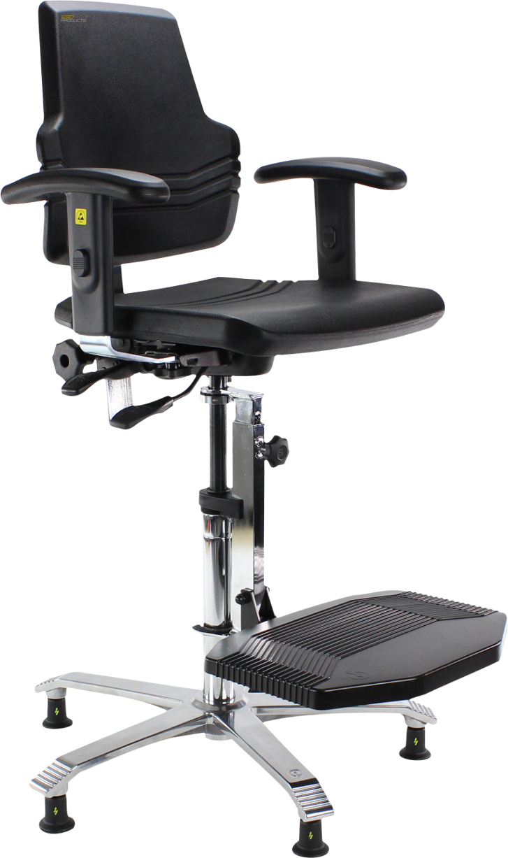 4408 ESD Chair Adjustable Seat Angle Armrest 5 ESD