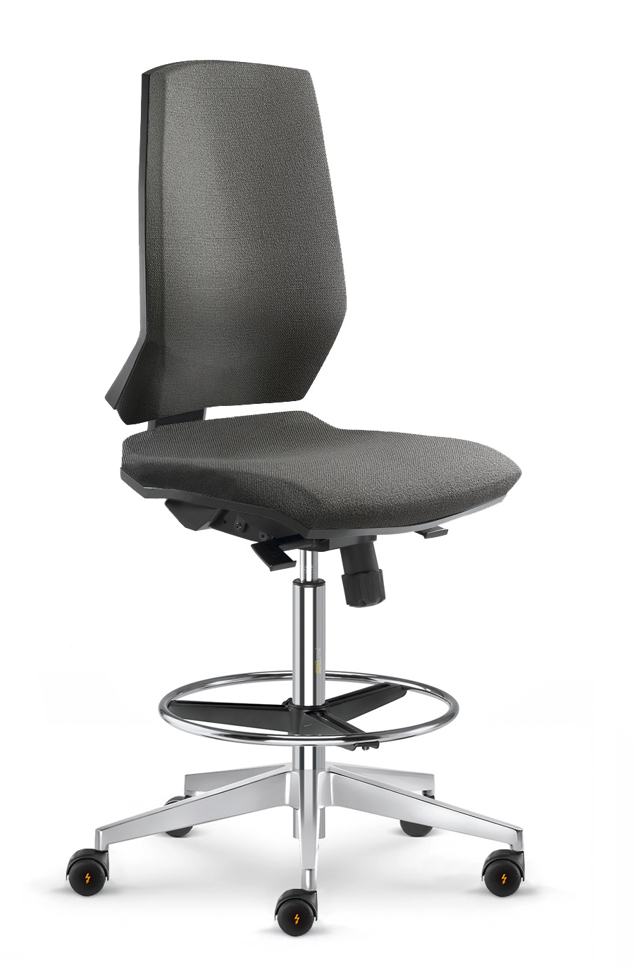 ESD Chair Stream Chair Castors Gas Lift Footring Grey ESD Comfort Chairs