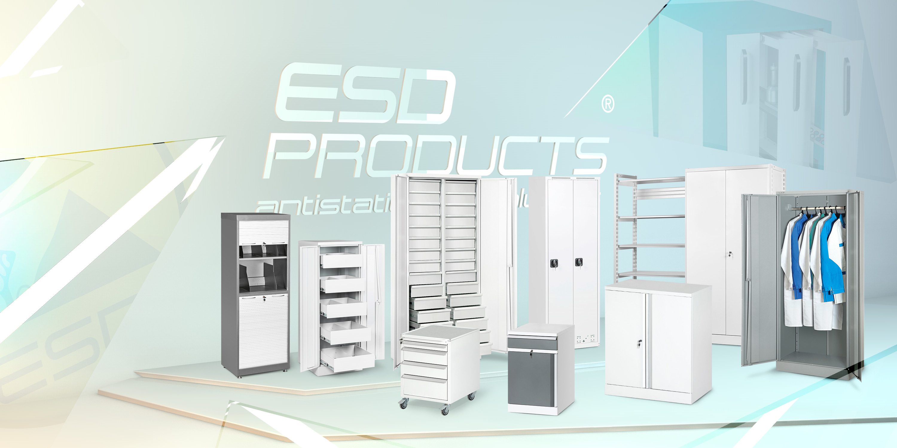 Antistatic ESD Furniture Storage Cabinet Tool Drawers Wardrobe Shelving