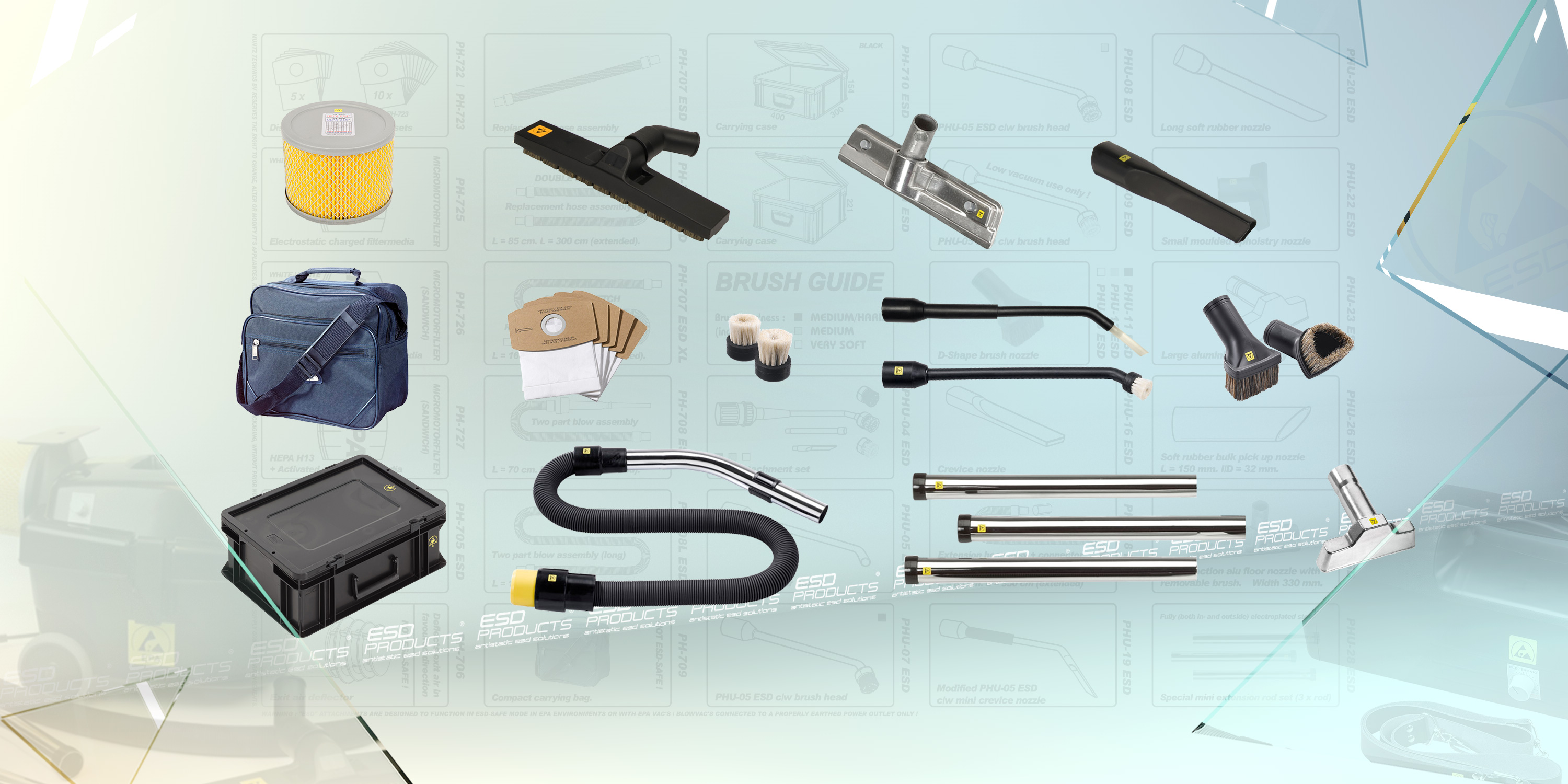 ESD Vacuum Cleaner Accessories_Industrial ESD BlowVac EPA compliant_ESD Safe Cleaning