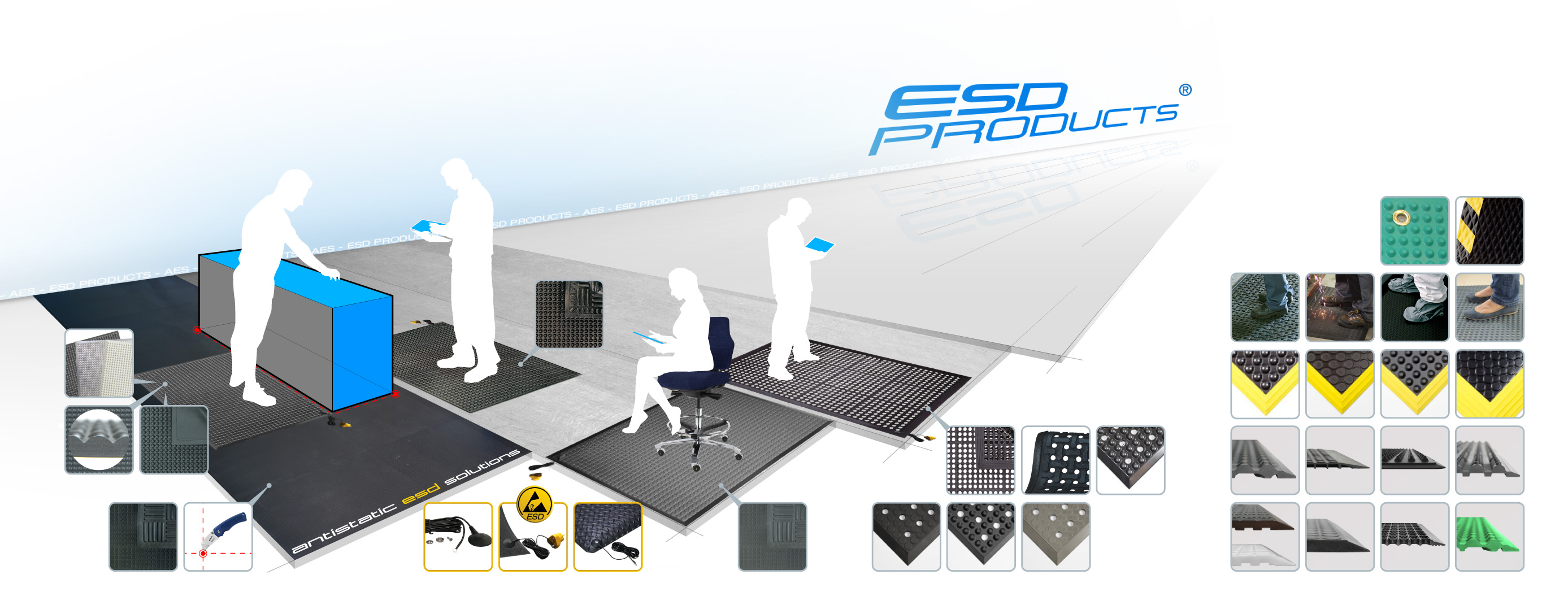 ESD-Anti-Fatigue-Antis-Stress-Mats-Flooring-Coating-Paint-Epoxy-Vinyl-Rubber-Antistatic-Anti-Static-Ergonomic-Mat-Ergomat